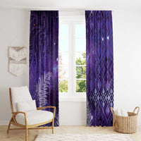 Aotearoa Taniko Matariki Window Curtain Cosmic Violet