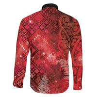 Aotearoa Taniko Matariki Family Matching Summer Maxi Dress and Hawaiian Shirt Cosmic Red LT7 - Polynesian Pride