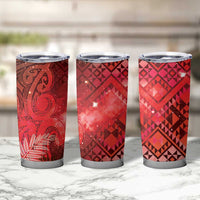 Aotearoa Taniko Matariki Tumbler Cup Cosmic Red