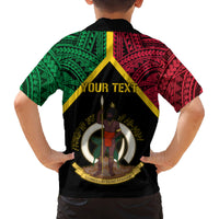 Vanuatu 44th Independence Anniversary Family Matching Long Sleeve Bodycon Dress and Hawaiian Shirt LT7 - Polynesian Pride