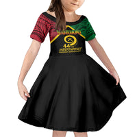 Vanuatu 44th Independence Anniversary Family Matching Off Shoulder Short Dress and Hawaiian Shirt LT7 Daughter's Dress Colorful - Polynesian Pride