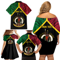 Vanuatu 44th Independence Anniversary Family Matching Off Shoulder Short Dress and Hawaiian Shirt LT7 - Polynesian Pride