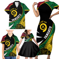 Vanuatu Independence Day Yumi 44 Family Matching Short Sleeve Bodycon Dress and Hawaiian Shirt LT7 - Polynesian Pride