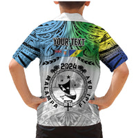 Malampa Fiji Day Family Matching Mermaid Dress and Hawaiian Shirt Gradient Style LT7 - Polynesian Pride