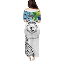 Malampa Fiji Day Family Matching Puletasi and Hawaiian Shirt Gradient Style LT7 - Polynesian Pride