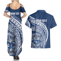 Tonga Queen Salote College Personalized Couples Matching Summer Maxi Dress and Hawaiian Shirt Ngatu Tokelaufeletoa Motifs LT7 - Polynesian Pride