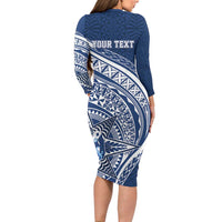 Tonga Queen Salote College Personalized Family Matching Long Sleeve Bodycon Dress and Hawaiian Shirt Ngatu Tokelaufeletoa Motifs LT7 - Polynesian Pride