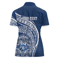 Tonga Queen Salote College Personalized Women Polo Shirt Ngatu Tokelaufeletoa Motifs LT7 - Polynesian Pride