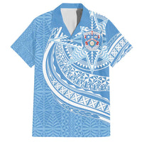 Tonga Apifo'ou Kolisi Personalized Family Matching Long Sleeve Bodycon Dress and Hawaiian Shirt Ngatu Tokelaufeletoa Motifs LT7 Dad's Shirt - Short Sleeve Light Blue - Polynesian Pride
