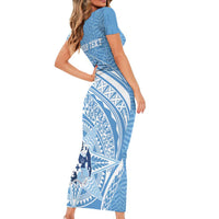 Tonga Apifo'ou Kolisi Personalized Family Matching Short Sleeve Bodycon Dress and Hawaiian Shirt Ngatu Tokelaufeletoa Motifs LT7 - Polynesian Pride