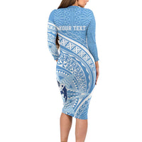Tonga Apifo'ou Kolisi Personalized Long Sleeve Bodycon Dress Ngatu Tokelaufeletoa Motifs