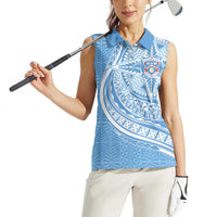 Tonga Apifo'ou Kolisi Personalized Women Sleeveless Polo Shirt Ngatu Tokelaufeletoa Motifs LT7 - Polynesian Pride
