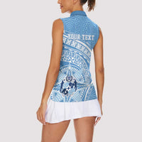 Tonga Apifo'ou Kolisi Personalized Women Sleeveless Polo Shirt Ngatu Tokelaufeletoa Motifs LT7 - Polynesian Pride