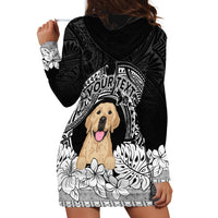 Personalised Dog Hoodie Dress Golden Retriever With Polynesian Tapa Arch LT7 - Polynesian Pride