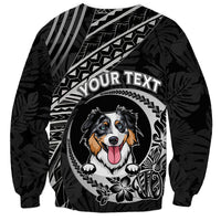 Personalised Polynesian Dog Sweatshirt With Australian Shepherd - Crescent Style LT7 - Polynesian Pride