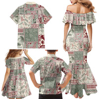 Aloha Hawaii Pastel Christmas Patchwork Family Matching Mermaid Dress and Hawaiian Shirt Classic Style LT7 - Polynesian Pride