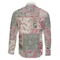 Aloha Hawaii Pastel Christmas Patchwork Family Matching Off The Shoulder Long Sleeve Dress and Hawaiian Shirt Classic Style LT7 - Polynesian Pride