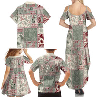 Aloha Hawaii Pastel Christmas Patchwork Family Matching Summer Maxi Dress and Hawaiian Shirt Classic Style LT7 - Polynesian Pride