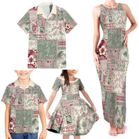 Aloha Hawaii Pastel Christmas Patchwork Family Matching Tank Maxi Dress and Hawaiian Shirt Classic Style LT7 - Polynesian Pride