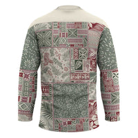Aloha Hawaii Pastel Christmas Patchwork Hockey Jersey Classic Style - Polynesian Pride