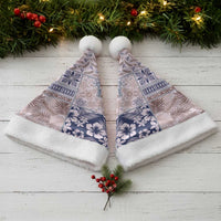 Aloha Hawaii Pastel Christmas Patchwork Christmas Santa Hat Rustic Style - Polynesian Pride
