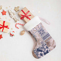 Aloha Hawaii Pastel Christmas Patchwork Christmas Stocking Rustic Style - Polynesian Pride