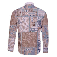 Aloha Hawaii Pastel Christmas Patchwork Family Matching Long Sleeve Bodycon Dress and Hawaiian Shirt Rustic Style LT7 - Polynesian Pride