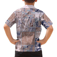 Aloha Hawaii Pastel Christmas Patchwork Family Matching Short Sleeve Bodycon Dress and Hawaiian Shirt Rustic Style LT7 - Polynesian Pride