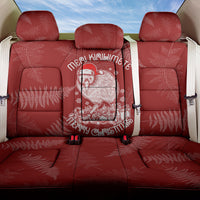 New Zealand Christmas Back Car Seat Cover Silver Fern Mix Kiwi Bird Ver01 LT7 One Size Red - Polynesian Pride