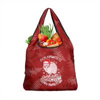 New Zealand Christmas Grocery Bag Silver Fern Mix Kiwi Bird Ver01 LT7 1-pack One Size Red - Polynesian Pride