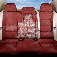 New Zealand Christmas Back Car Seat Cover Silver Fern Mix Kiwi Bird Ver02 LT7 One Size Red - Polynesian Pride