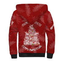 New Zealand Christmas Sherpa Hoodie Silver Fern Mix Kiwi Bird Ver02 LT7 - Polynesian Pride
