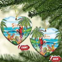Aloha Hawaii Christmas Ceramic Ornament It's 5 o'clock Somewhere
