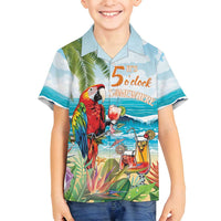 Aloha Hawaii Christmas Family Matching Off Shoulder Maxi Dress and Hawaiian Shirt It's 5 o'clock Somewhere LT7 Son's Shirt Colorful - Polynesian Pride