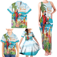 Aloha Hawaii Christmas Family Matching Tank Maxi Dress and Hawaiian Shirt It's 5 o'clock Somewhere LT7 - Polynesian Pride