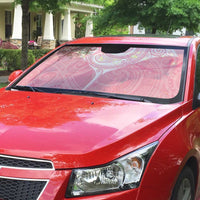Breast Cancer Awareness Maori Aotearoa Auto Sun Shade Manta Ray - Pink Glaze - Polynesian Pride