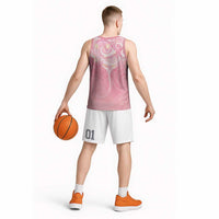 Breast Cancer Awareness Maori Aotearoa Basketball Jersey Manta Ray - Pink Glaze LT7 - Polynesian Pride