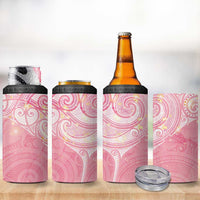 Breast Cancer Awareness Maori Aotearoa 4 in 1 Can Cooler Tumbler Manta Ray - Pink Glaze LT7 - Polynesian Pride