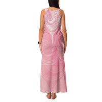Breast Cancer Awareness Maori Aotearoa Family Matching Tank Maxi Dress and Hawaiian Shirt Manta Ray - Pink Glaze LT7 - Polynesian Pride