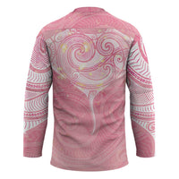 Breast Cancer Awareness Maori Aotearoa Hockey Jersey Manta Ray - Pink Glaze LT7 - Polynesian Pride