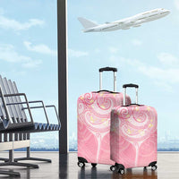 Breast Cancer Awareness Maori Aotearoa Luggage Cover Manta Ray - Pink Glaze LT7 - Polynesian Pride