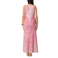Breast Cancer Awareness Maori Aotearoa Tank Maxi Dress Manta Ray - Pink Glaze LT7 - Polynesian Pride