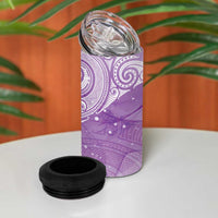 Epilepsy Awareness Maori Aotearoa 4 in 1 Can Cooler Tumbler Manta Ray - Purple Glaze LT7 - Polynesian Pride