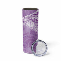 Epilepsy Awareness Maori Aotearoa Skinny Tumbler Manta Ray - Purple Glaze LT7 - Polynesian Pride