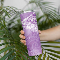 Epilepsy Awareness Maori Aotearoa Skinny Tumbler Manta Ray - Purple Glaze LT7 - Polynesian Pride