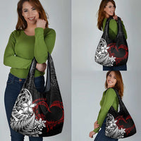 Valentine New Zealand Grocery Bag Aotearoa Couple Maori Aroha Ki a Koe LT7 - Polynesian Pride