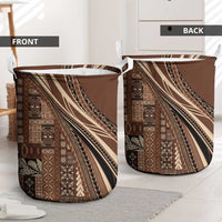 Pasifika Women's Day - Samoa Siapo Malu Tattoo Inspired Laundry Basket Brown LT7 - Polynesian Pride