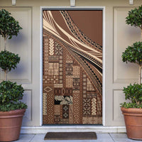 Pasifika Women's Day - Samoa Siapo Malu Tattoo Inspired Door Cover Brown