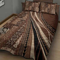 Pasifika Women's Day - Samoa Siapo Malu Tattoo Inspired Quilt Bed Set Brown