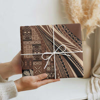 Pasifika Women's Day - Samoa Siapo Malu Tattoo Inspired Wrapping Paper Brown